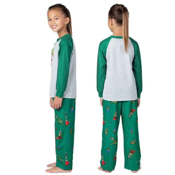 Pajama Village-Naughty Grinch Family Matching Christmas Pajamas - Picture 5 of 6